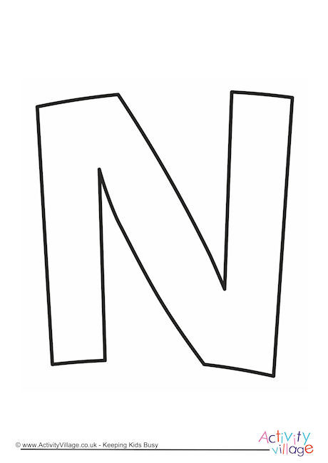 Letter N Outline Printable