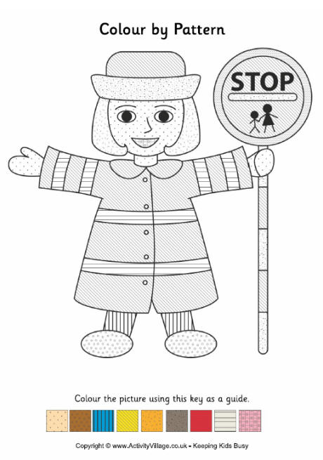 Lollipop lady colour by number
