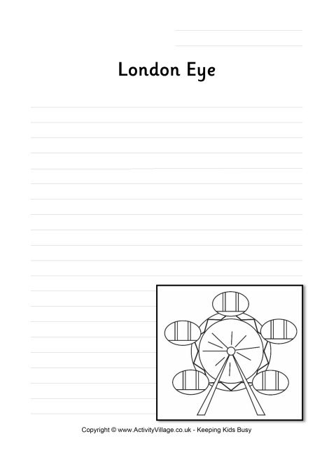 London Eye writing page