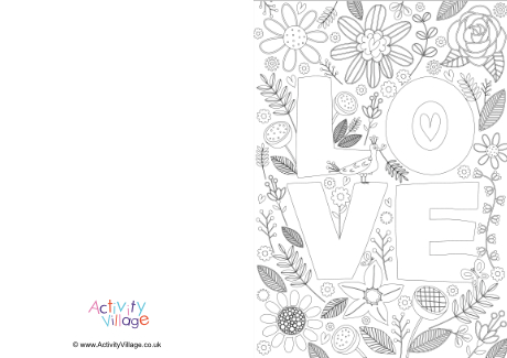 Love Colouring Card
