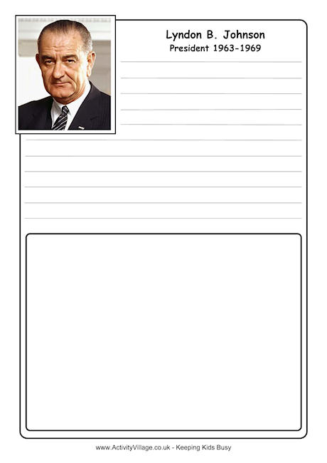Lyndon B Johnson notebooking page
