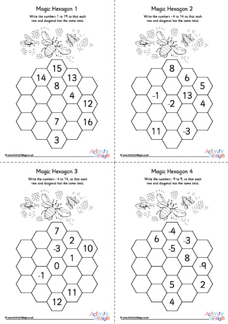 Magic hexagons pack 1