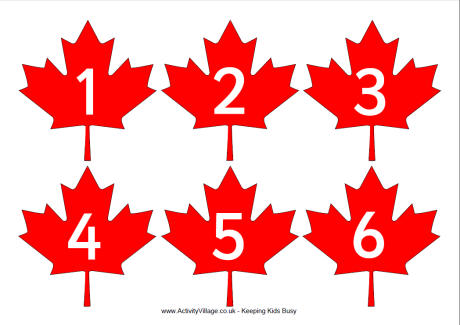 Maple leaf numbers