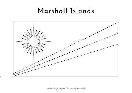 Marshall Islands Flag Colouring Page