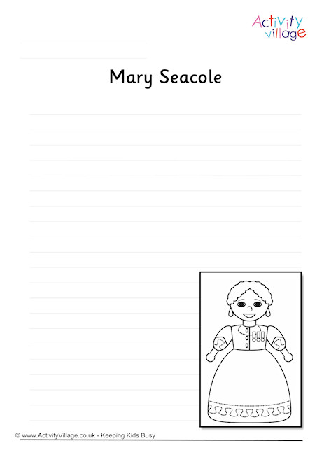 Mary Seacole Writing Page