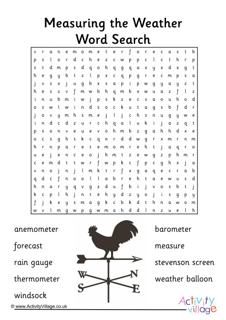 Measuring the Weather Word Search