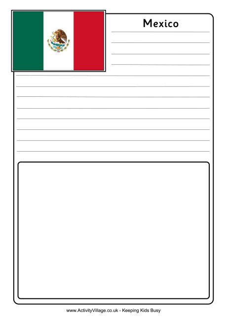 Mexico notebooking page