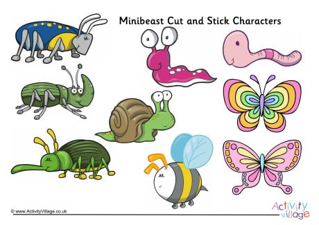 Download Minibeast Cut and Stick Characters