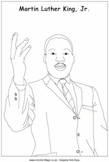 MLK Day Colouring Pages