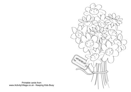 Printable Mothersday Coloring Cards 9