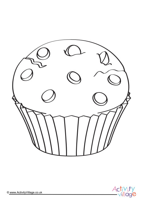 Muffin Colouring Page