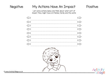 My actions have an impact worksheet 2