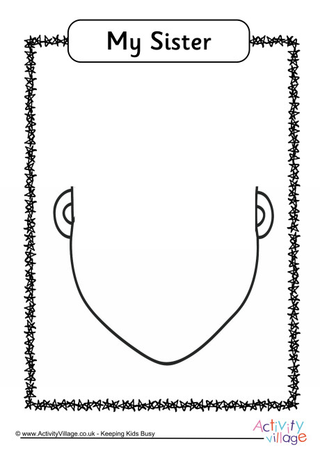 My Sister Picture Frame - Outline