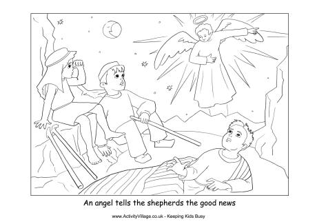 Download Nativity Colouring - Good News for the Shepherds