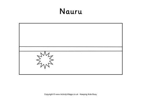 Download Nauru Flag Colouring Page