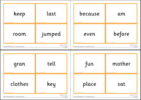 Next 200 common words flash cards 2