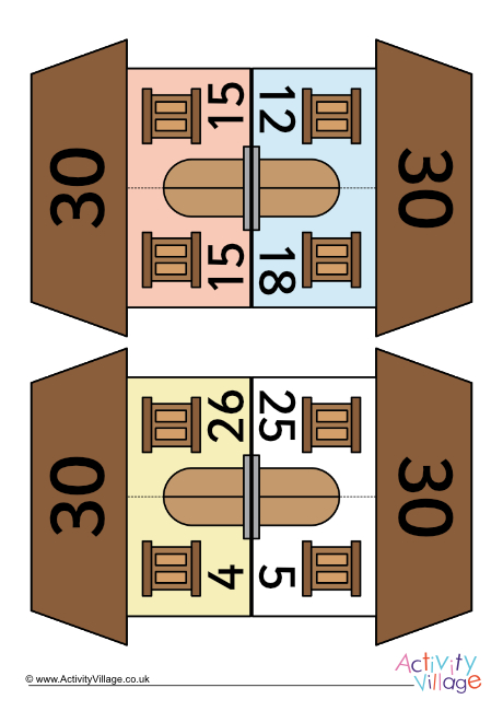 Number bond house jigsaws to 30
