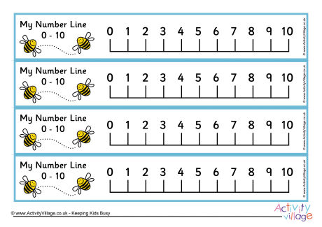 number line 0 10 bees