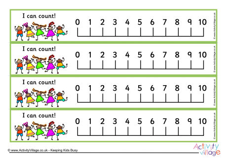 number line 0 10 kids