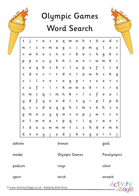 Olympic Games Word Search