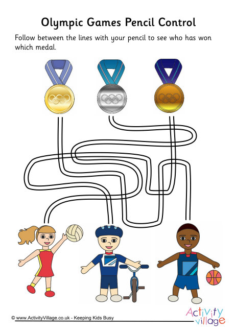 Olympic medals pencil control