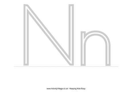 Outline alphabet N
