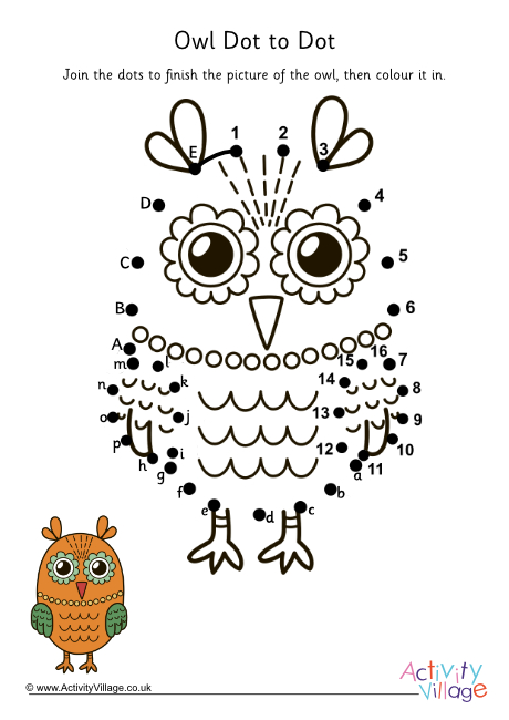 Owl dot to dot 2