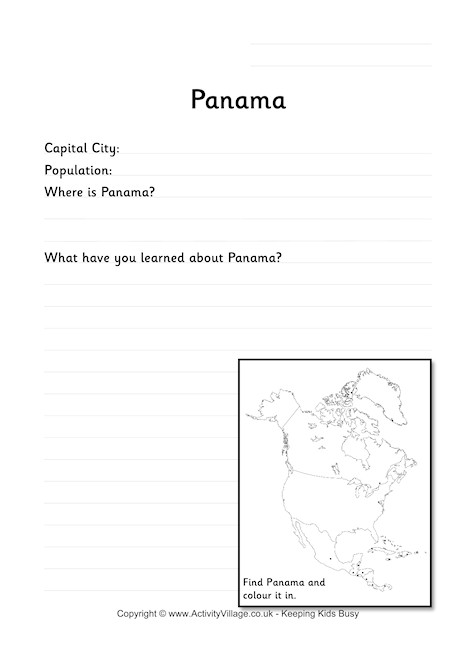 Panama Worksheet