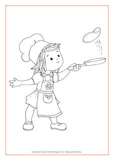 More Pancake Day Colouring Pages