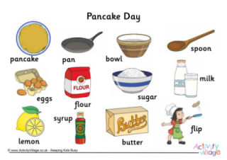 Pancake Day Vocabulary
