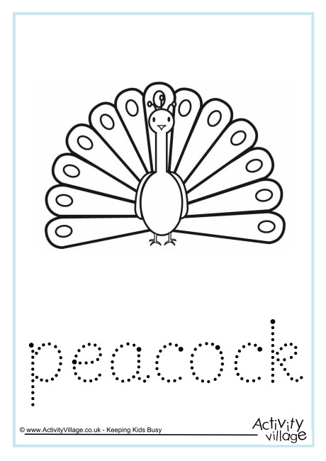 Peacock Word Tracing