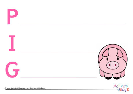 Pig acrostic poem printable