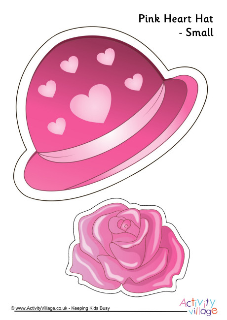Pink heart hat