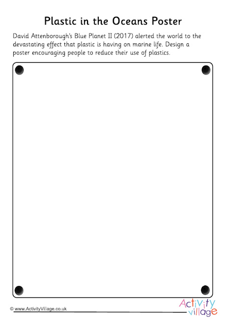 Plastic in the oceans poster