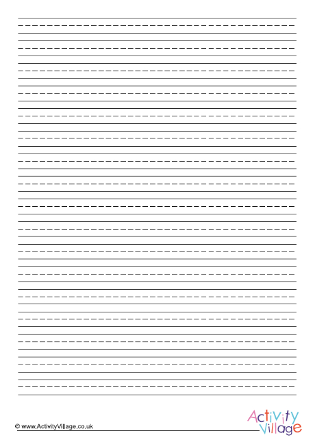 Portrait handwriting lines 1cm assorted colours