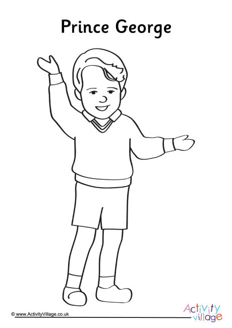 Prince George colouring page