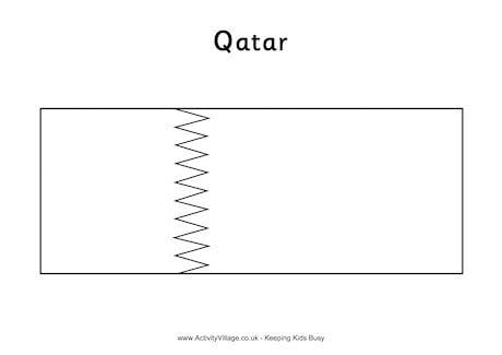 Download Qatar Flag Colouring Page