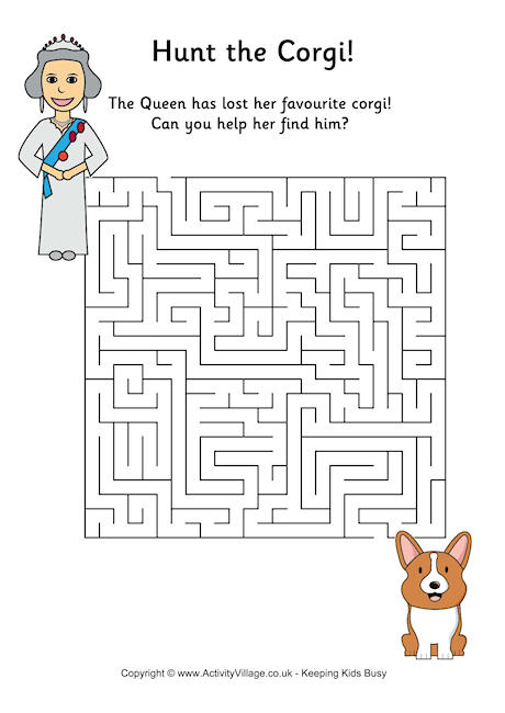 Queen and corgi maze