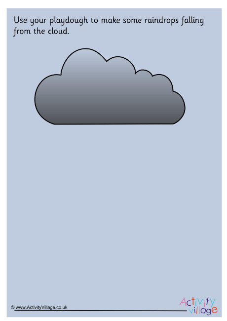 Rain Playdough Mat