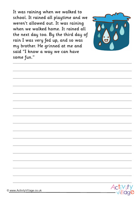 Rainy Day Story Starter