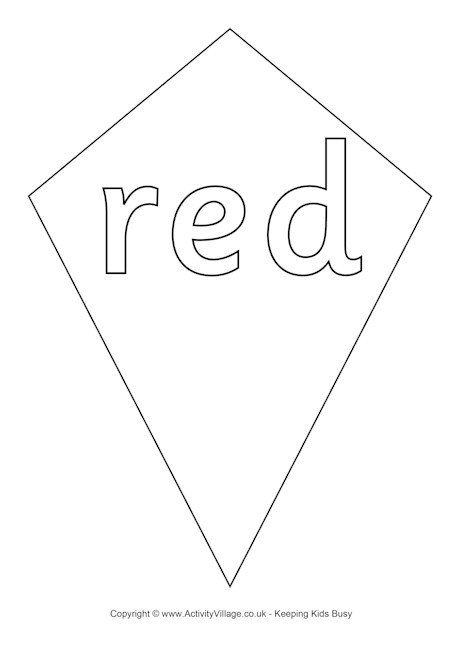 Red kite colouring page