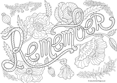 Download Remember Doodle Colouring Page