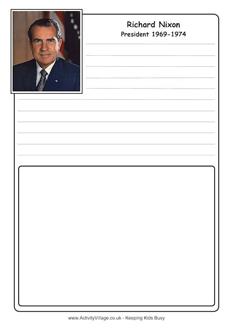 Richard Nixon notebooking page