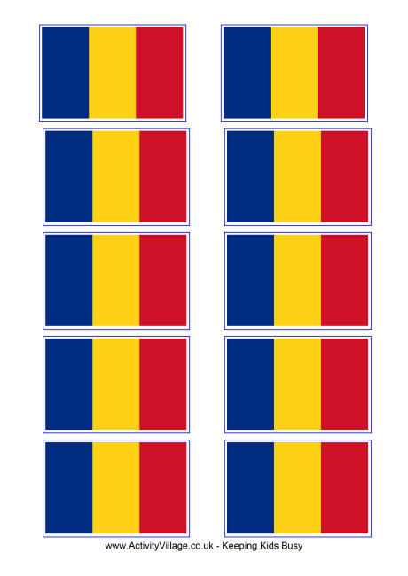 Romania Flag Printable