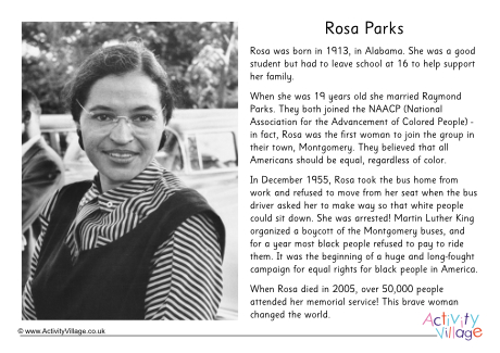 Rosa Parks Short Bio