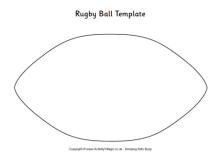 Rugby ball template