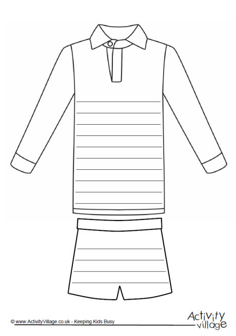 Rugby Kit Writing Frame