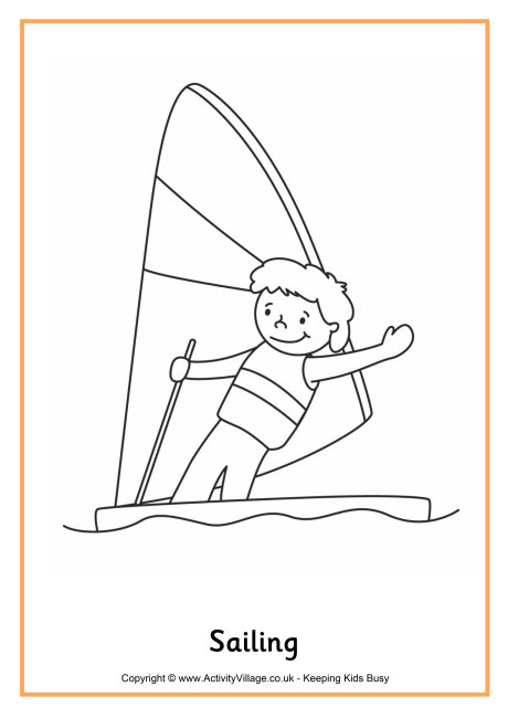 Sailing Colouring Page
