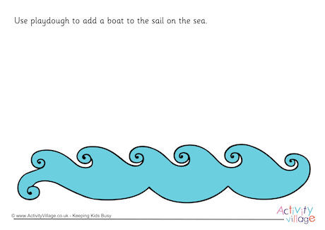 Sailing On The Sea Playdough Mat