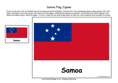 Samoa flag jigsaw